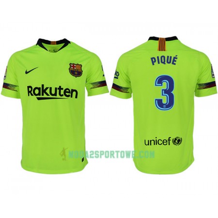 Koszulka FC Barcelona PIQUE 3 Wyjazdowe Stroje Piłkarskie 2018/19 Krótki Rękaw